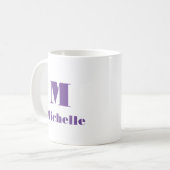 Einfache moderne Retrobezeichnung Anfangsbuchstabe Kaffeetasse (Vorderseite Links)