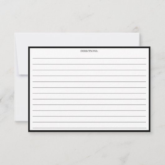 Einfache moderne Rezept-Karte (Rückseite)