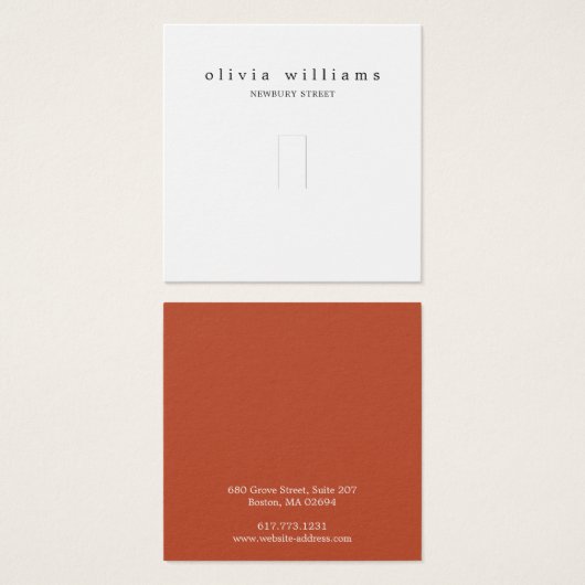 Einfache, moderne Ringschmuckkarte (Vorne & Hinten)