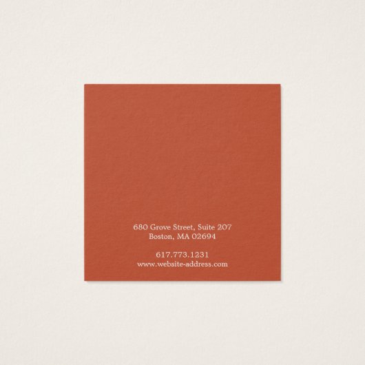 Einfache, moderne Ringschmuckkarte (Rückseite)