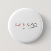Einfache moderne rosa Braut als | Chic Bridesmaid Button (Vorderseite)