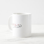 Einfache moderne rosa Braut als | Chic Bridesmaid Kaffeetasse (Vorderseite Links)