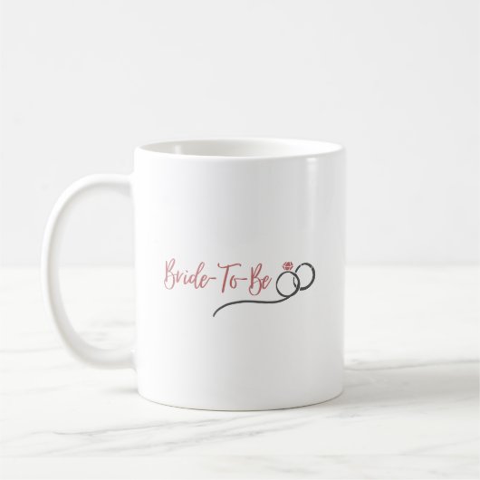Einfache moderne rosa Braut als | Chic Bridesmaid Kaffeetasse (Links)