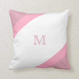 Einfache, moderne rosa gestrichene Monogramm Kissen