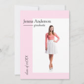 Einfache moderne rosa Herzen - Ankündigung von Abs (Vorderseite)