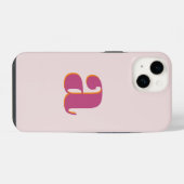 Einfache, moderne Rosa iPhone Hülle (Rückseite (Horizontal))