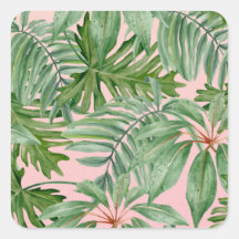 Einfache, moderne, rosa Palmblätterblätter tropisc