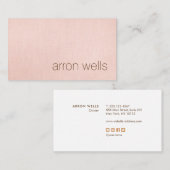 Einfache, moderne Rosa Schönheit Beruflich Empfehlungskarte (Vorne/Hinten)