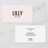 Einfache, moderne Rosa Schönheitssalon Visitenkarte (Vorne/Hinten)