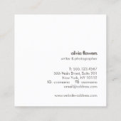 Einfache moderne rosa Typografie Taupe Brown Quadratische Visitenkarte (Rückseite)