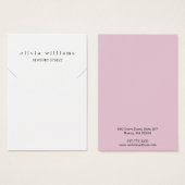 Einfache, moderne, rosafarbene Armband-Grafikkarte (Vorne & Hinten)