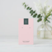 Einfache, moderne, rosafarbene, blaue Anzeigetafel Visitenkarte (Stehend Vorderseite)