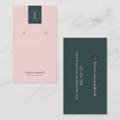 Einfache, moderne, rosafarbene, blaue Anzeigetafel Visitenkarte (Vorne/Hinten)