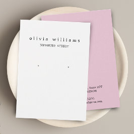 Einfache, moderne rosafarbene Ohrhörerkarte