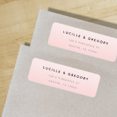 Einfache moderne rosafarbene Rücksendeadresse