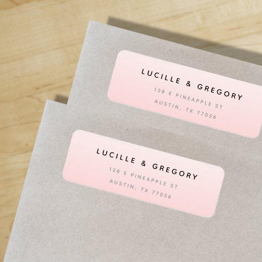 Einfache moderne rosafarbene Rücksendeadresse