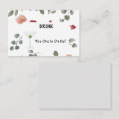 Einfache moderne Rose Blume Hochzeitsticket Rabattkarte (Vorne/Hinten)