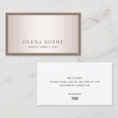 Einfache moderne Rose Gold Berufliche Rufnummer C Telefonnummerkarte (Vorne/Hinten)