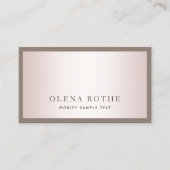 Einfache moderne Rose Gold Berufliche Rufnummer C Telefonnummerkarte (Vorderseite)