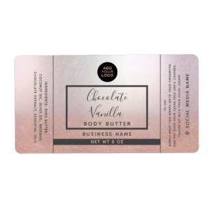 Einfache moderne Rose Gold Glitzer Logo Produkt