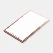 Einfache, moderne Rose Gold Kupfer Brushmetall Post-it Klebezettel (angewinkelt)