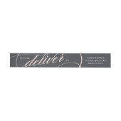 Einfache moderne Rose Gold Script Address Labels (Person)