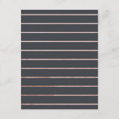 Einfache moderne Rose Gold Script Insert Cards (Rückseite)