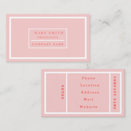 Einfache moderne Rose Quarz Visitenkarte