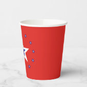 Einfache moderne Rot-Papier-Cup mit Sternenring Pappbecher (Links)