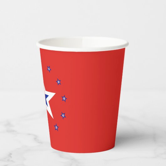Einfache moderne Rot-Papier-Cup mit Sternenring Pappbecher (Links)