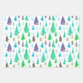 Einfache moderne Rot- und Grünwinterfarbe Geschenkpapier Set (Vorderseite 3)