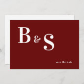 Einfache, moderne rote QR-Codes Save the Date (Vorne/Hinten)