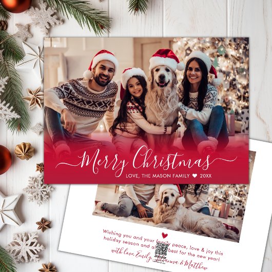 Einfache moderne Rote Schrift 2 Foto Weihnachten