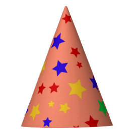 Einfache, moderne, rote Star farbige Geburtstagspa Partyhütchen