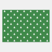 Einfache, moderne, rote, weiße Weihnachtsbäume Geschenkpapier Set (Vorderseite 3)