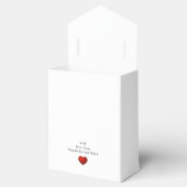 Einfache moderne Rotes Herz White Wedding Geschenkschachtel (Geöffnet)