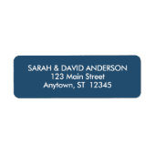 Einfache moderne Royal Blue Return-Adresse (Vorne)