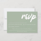 Einfache, moderne RSVP Karte mit Speisekarte (Vorderseite)
