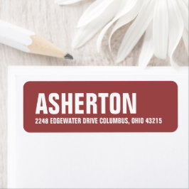 Einfache moderne Rücksendeadresse