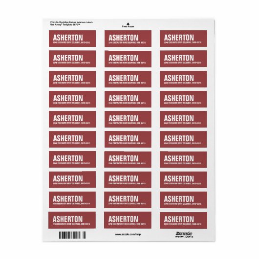 Einfache moderne Rücksendeadresse (Vorne)