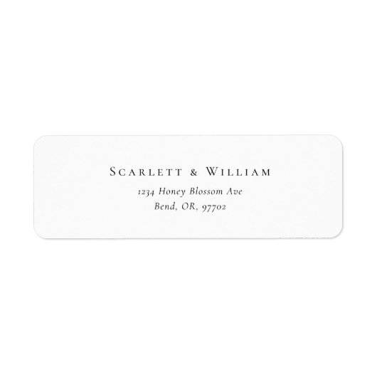 Einfache moderne Rücksendeadresse (Vorne)