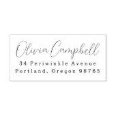 Einfache moderne Rücksendeadresse eleganter Skript Gummistempel (Prägung)