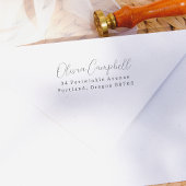 Einfache moderne Rücksendeadresse eleganter Skript Gummistempel