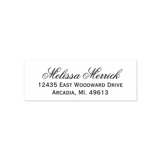 Einfache moderne Rücksendeadresse Gummi Briefmarke Permastempel (Design)