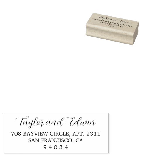 Einfache moderne Rücksendeadresse Gummistempel (Stempel)