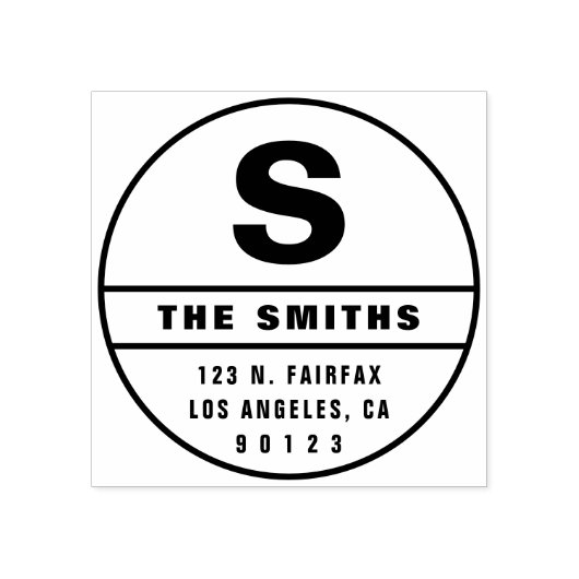 Einfache moderne Rücksendeadresse Gummistempel (Prägung)