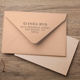 Einfache moderne Rücksendeadresse Minimalistisch Gummistempel