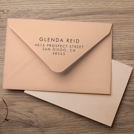 Einfache moderne Rücksendeadresse Minimalistisch Gummistempel