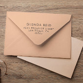 Einfache moderne Rücksendeadresse Minimalistisch Permastempel