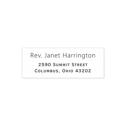 Einfache moderne Rücksendeadresse Permastempel (Design)